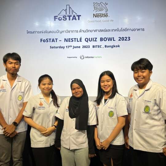 ทอ.มทรส. ส่งนักศึกษาเข้าร่วมการแข่งขัน FoSTAT-Nestlé Quiz Bowl 2023